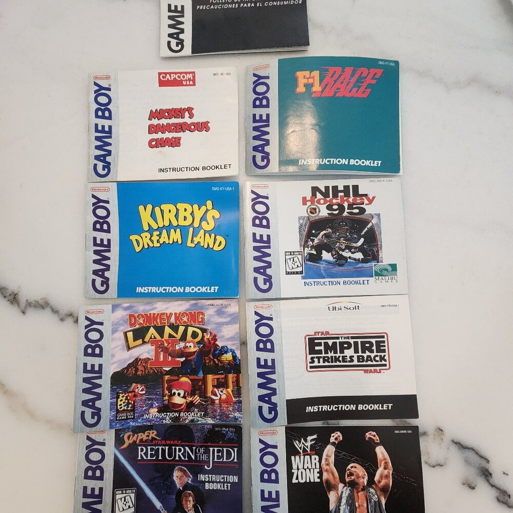 * Assorted GAME BOY Instruction Guides + Game Boy Insert